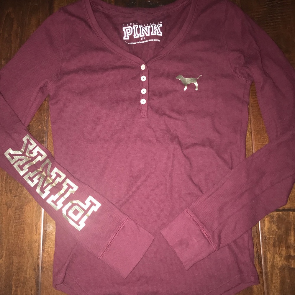 Maroon PINK Pajama Set (Size Small)